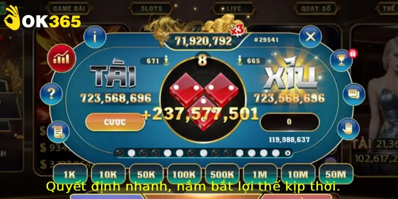 Quyết định nhanh, nắm bắt lợi thế kịp thời.